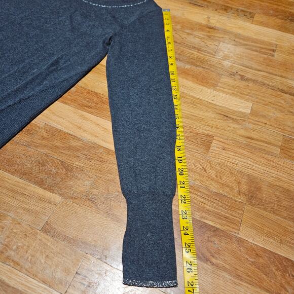 Athleta Oversize Sweater Womens Medium Dark Gray Cozy Cotton Cashmere Blend - Picture 9 of 12